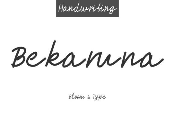 Discover the Charm of Bekaruna: A Perfect Handwritten Font