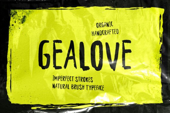Gealove: A Bold Uppercase Brush Font for Creative Branding