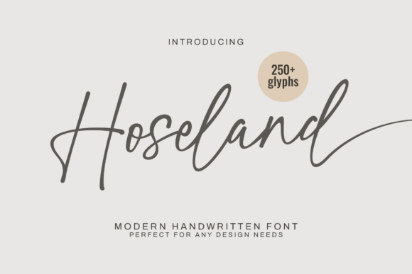 Hoseland: A Sophisticated Handwritten Font for Makers
