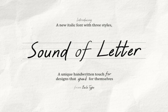 Soundofletter Regular: A Graceful Script Font for Branding