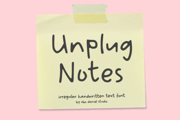 Unplug Notes: A Sweet and Friendly Font for Your Brand