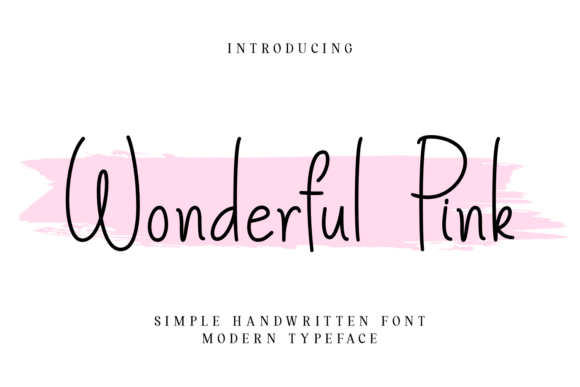 Wonderful Pink: A Sweet and Friendly Handwritten Font