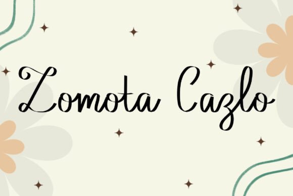 Zamota Cazlo: A Handwritten Font for Elegant and Playful Design